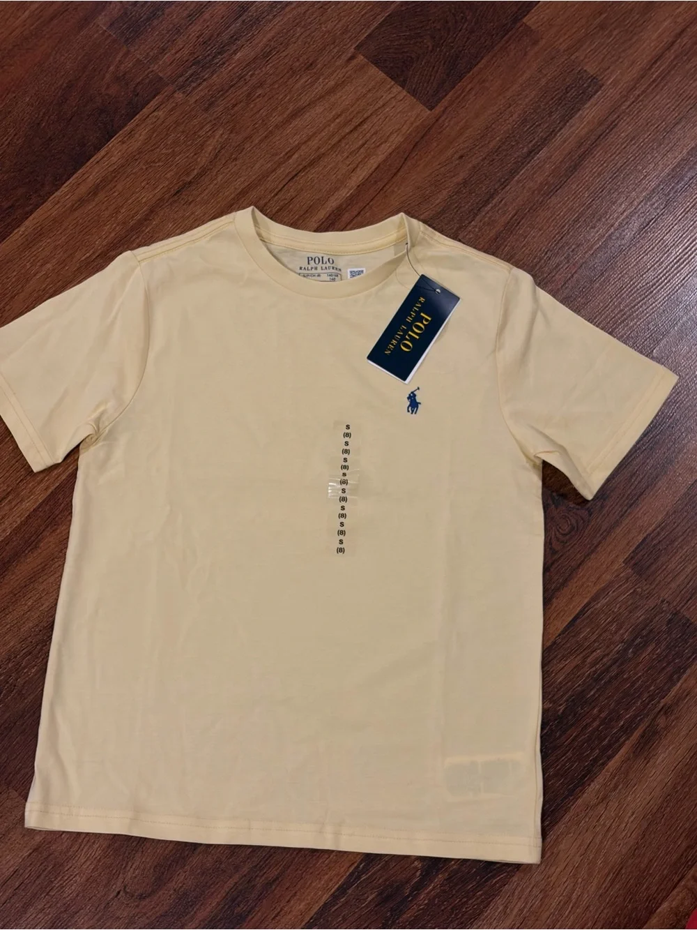 Ralph Lauren Short-Sleeve Crewneck Tee in Soft Cream kids 8 y